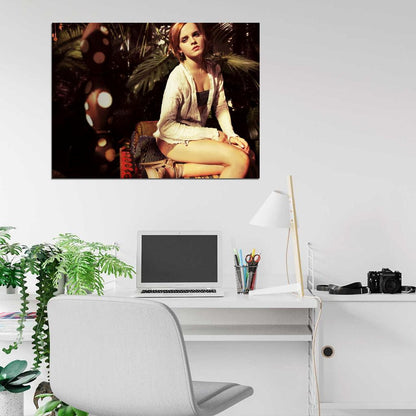 Emma Watson Hot Actress Horny Girl Sexy Legs Wall Art Print Poster