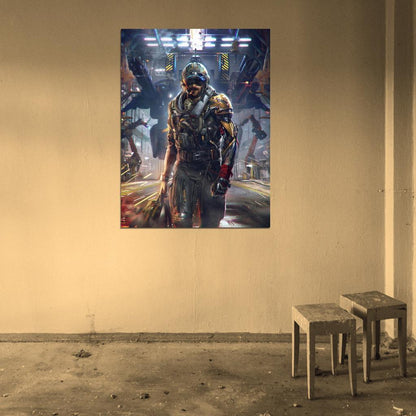 Mechwarrior Online Pilot MWO Mech Video Game Art Wall Art Print Poster