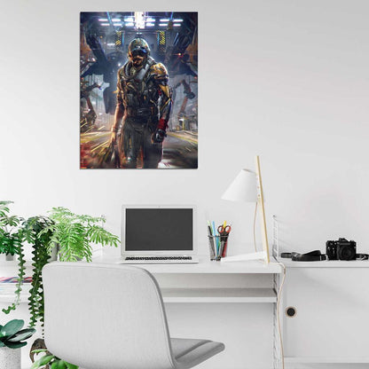 Mechwarrior Online Pilot MWO Mech Video Game Art Wall Art Print Poster