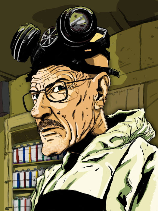 Breaking Bad TV Series Walter White Artwork Art Wall Art Print Poster