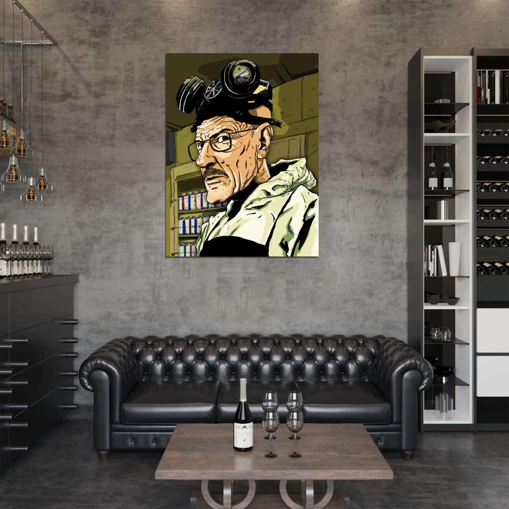 Breaking Bad TV Series Walter White Artwork Art Wall Art Print Poster