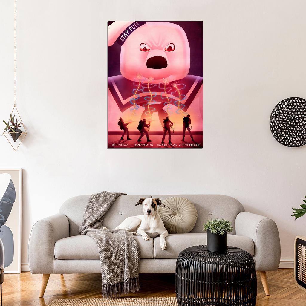 Ghostbusters Movie Stay Puft Marshmallow Man Artwork Art Wall Art Print Poster