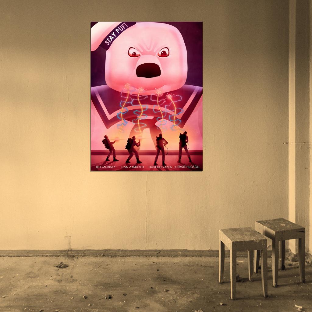 Ghostbusters Movie Stay Puft Marshmallow Man Artwork Art Wall Art Print Poster