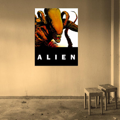 Alien Xenomorph Sci-Fi Movie Retro Art Artwork Wall Art Print Poster