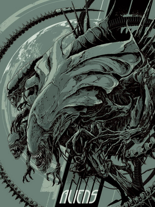 Alien Queen Xenomorph Giger Sci-Fi Movie Art BW Artwork Wall Art Print Poster