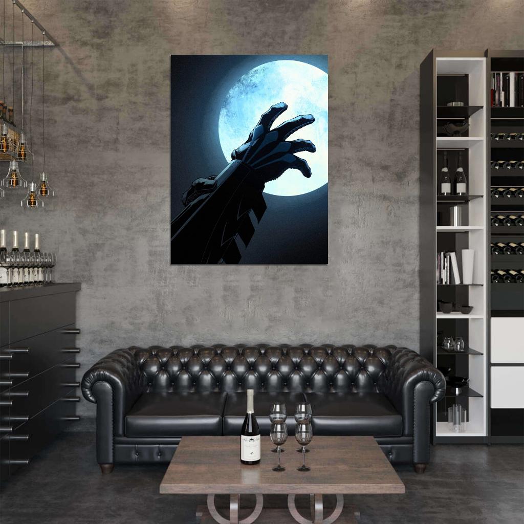 Batman Dark Knight Moon Night Art Artwork Wall Art Print Poster