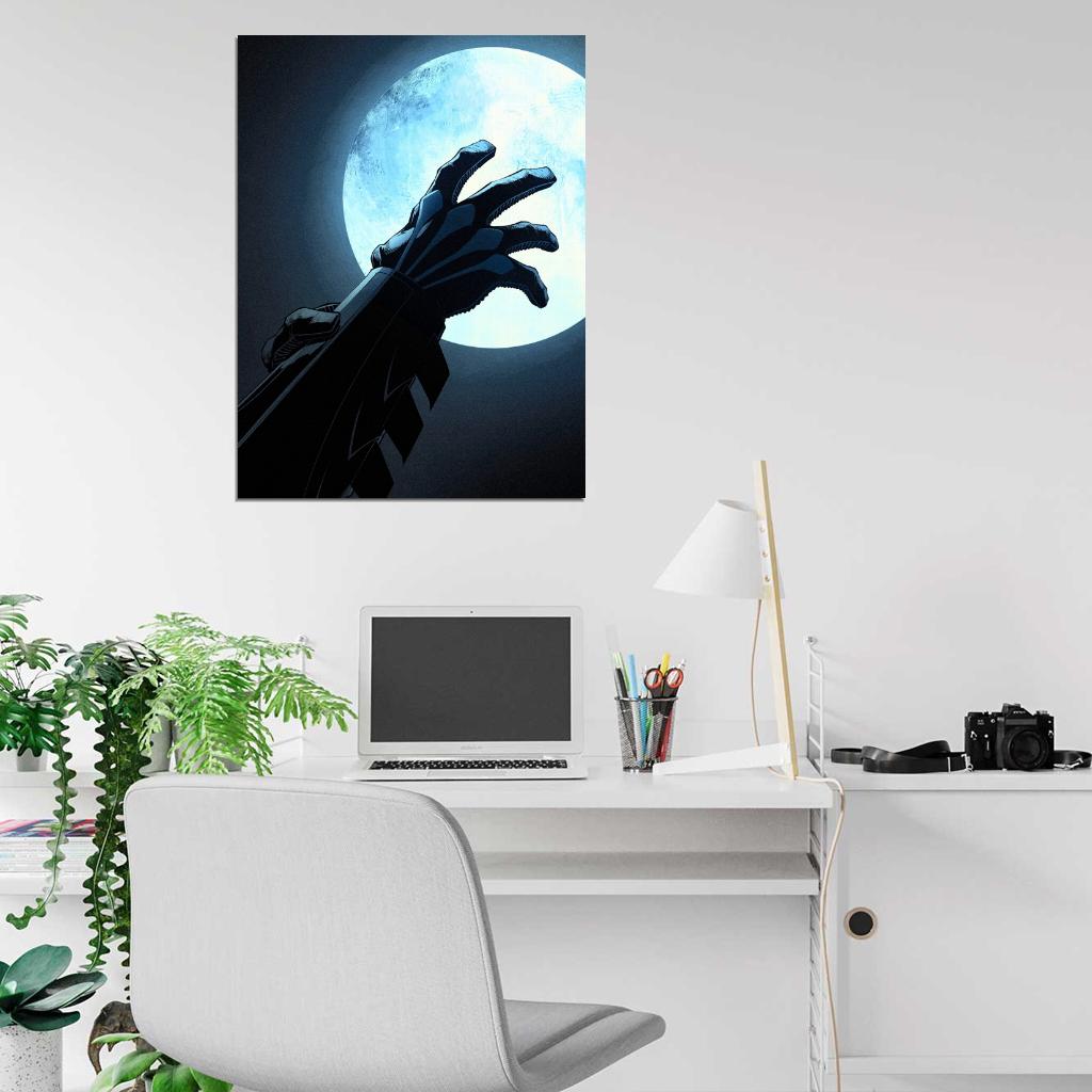Batman Dark Knight Moon Night Art Artwork Wall Art Print Poster