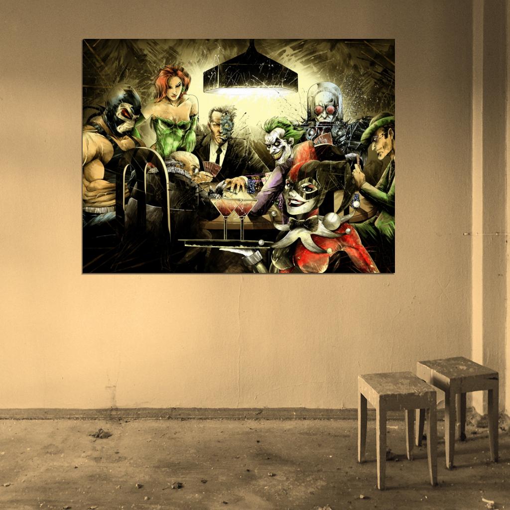 Batman Villains Cool Art Artwork Wall Art Print Poster
