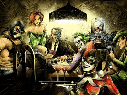 Batman Villains Cool Art Artwork Wall Art Print Poster