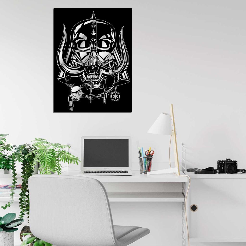 Darth Vader Mask Helmet Star Wars Cool Art Artwork Wall Art Print Poster