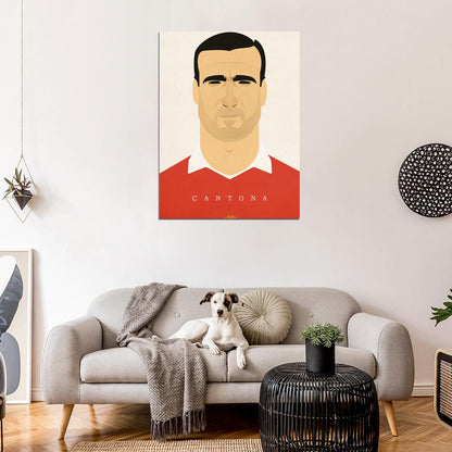Eric Cantona Portrait United Cool Art Artwork Wall Art Print Poster