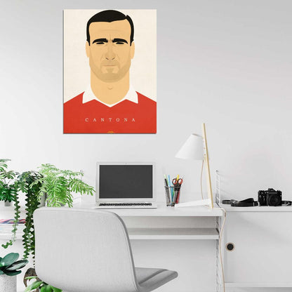 Eric Cantona Portrait United Cool Art Artwork Wall Art Print Poster