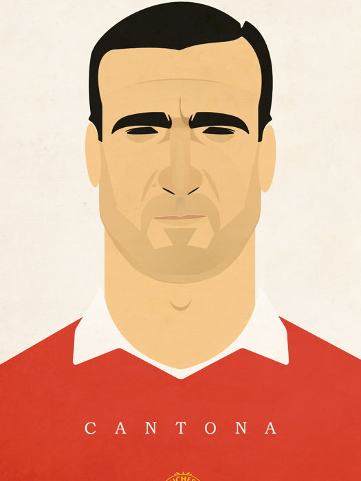 Eric Cantona Portrait United Cool Art Artwork Wall Art Print Poster