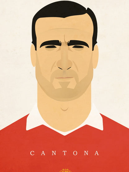 Eric Cantona Portrait United Cool Art Artwork Wall Art Print Poster