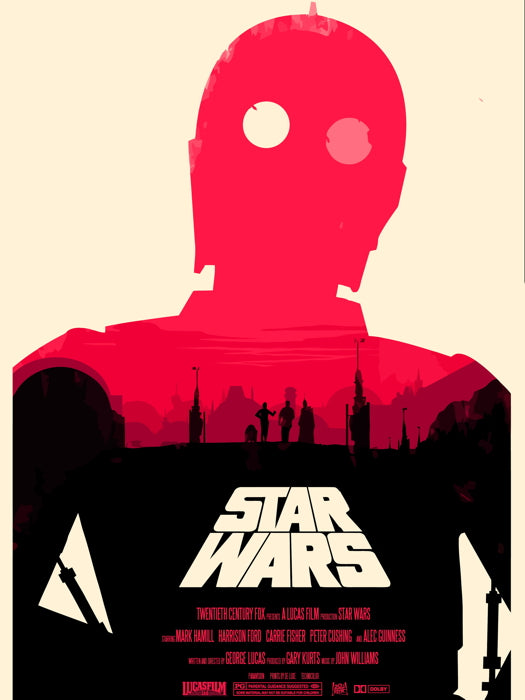 Star Wars New Hope Tatooine Original Movie Art Artwork Wall Art Print Poster