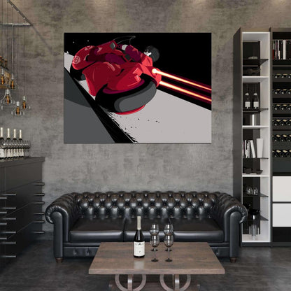 Akira Movie Motorcycle Bike Shotaro Kaneda Anime Manga Art Artwork Wall Art Print Poster