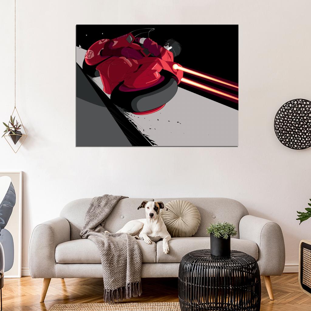 Akira Movie Motorcycle Bike Shotaro Kaneda Anime Manga Art Artwork Wall Art Print Poster