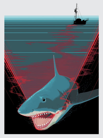 Jaws Movie Shark Cool Art Artwork Wall Art Print Poster