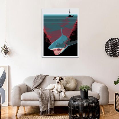 Jaws Movie Shark Cool Art Artwork Wall Art Print Poster
