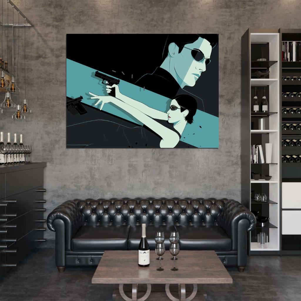 Matrix Movie Trinity Neo Cool Art Artwork Wall Art Print Poster