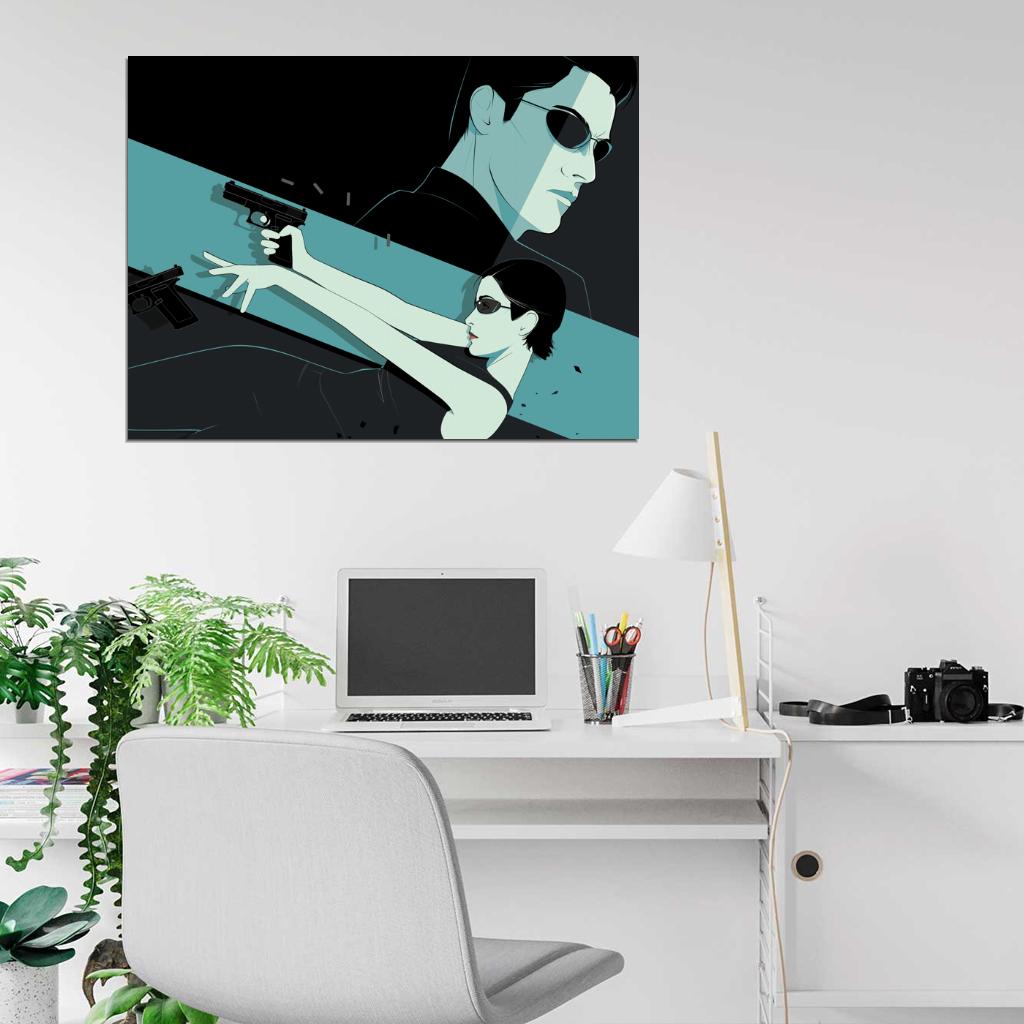 Matrix Movie Trinity Neo Cool Art Artwork Wall Art Print Poster
