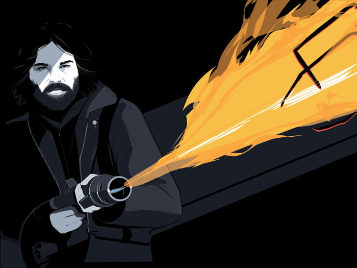 The Thing 1982 Movie Kurt Russell Flamethrower Cool Art Artwork Wall Art Print Poster