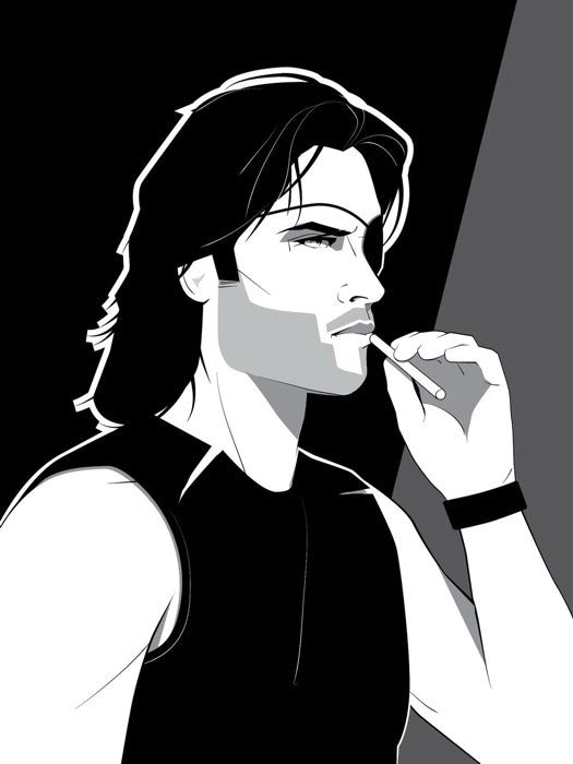 Escape from New York Movie ?Snake Plissken Kurt Russell Flamethrower Cool Art Artwork Wall Art Print Poster