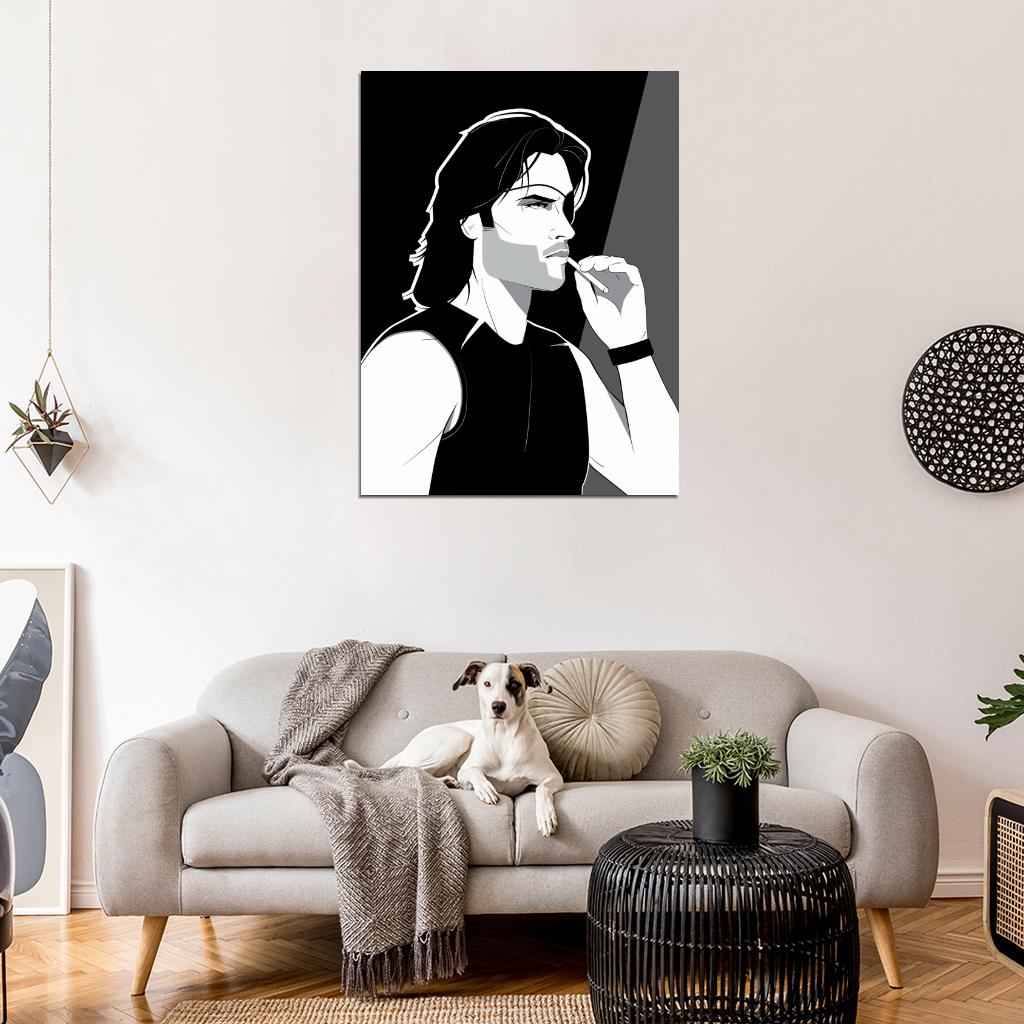 Escape from New York Movie ?Snake Plissken Kurt Russell Flamethrower Cool Art Artwork Wall Art Print Poster