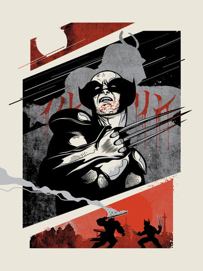 Wolverine Japanese Comic Cool Art Artwork Wall Art Print Poster