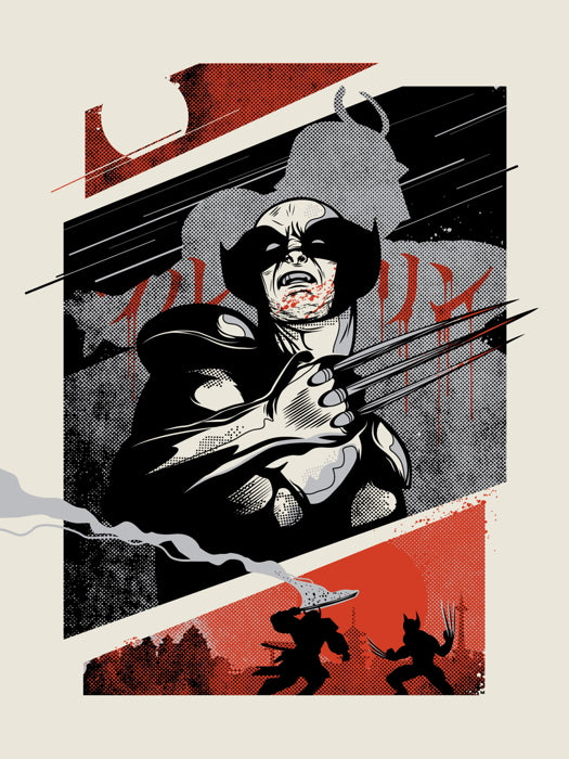 Wolverine Japanese Comic Cool Art Artwork Wall Art Print Poster