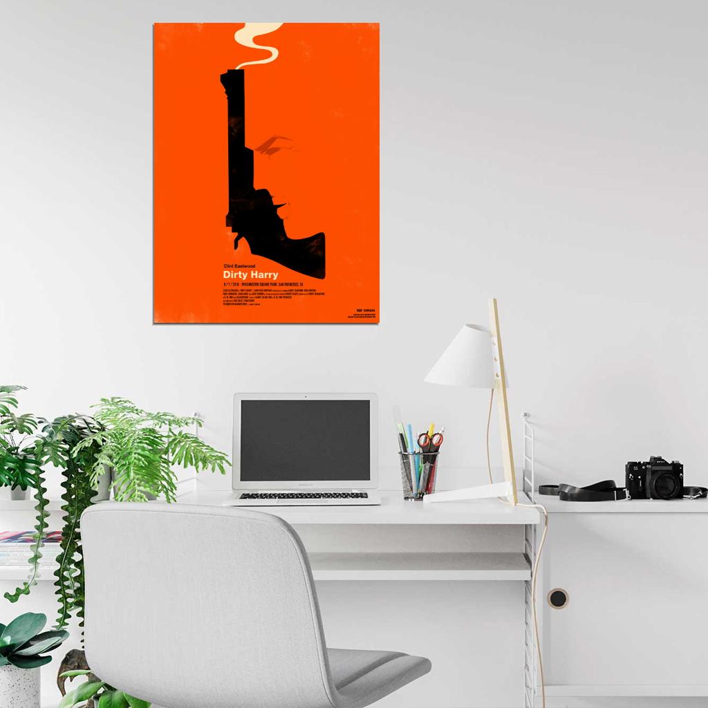 Dirty Harry Movie ?Magnum Clint Eastwood Art Artwork Wall Art Print Poster