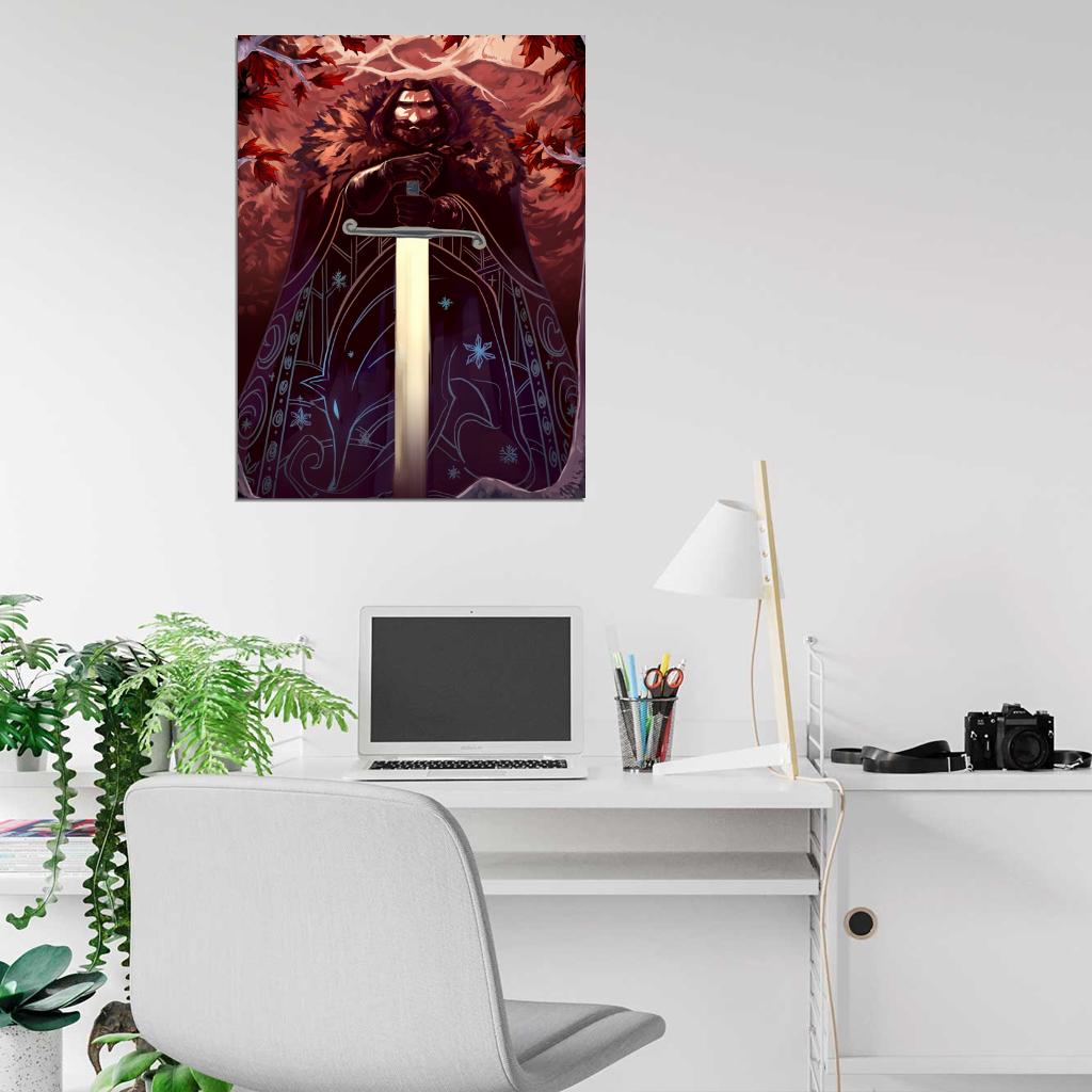 Ned Stark Game of Thrones TV Series Song of Ice and Fire Cool Art Artwork Wall Art Print Poster