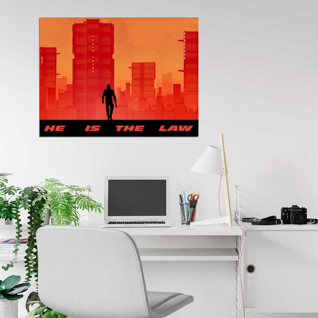 Dredd 2012 Movie Peach Trees Karl Urban Law Art Artwork Wall Art Print Poster