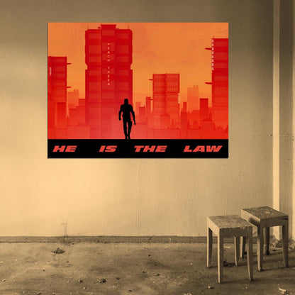 Dredd 2012 Movie Peach Trees Karl Urban Law Art Artwork Wall Art Print Poster