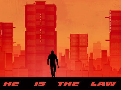 Dredd 2012 Movie Peach Trees Karl Urban Law Art Artwork Wall Art Print Poster