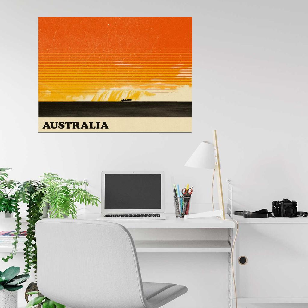 Mad Max Desert Interceptor Car Movie Vintage Art Artwork Wall Art Print Poster