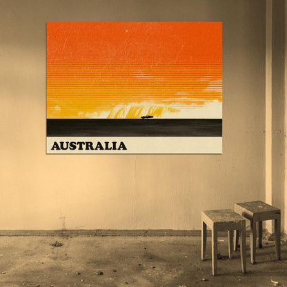 Mad Max Desert Interceptor Car Movie Vintage Art Artwork Wall Art Print Poster