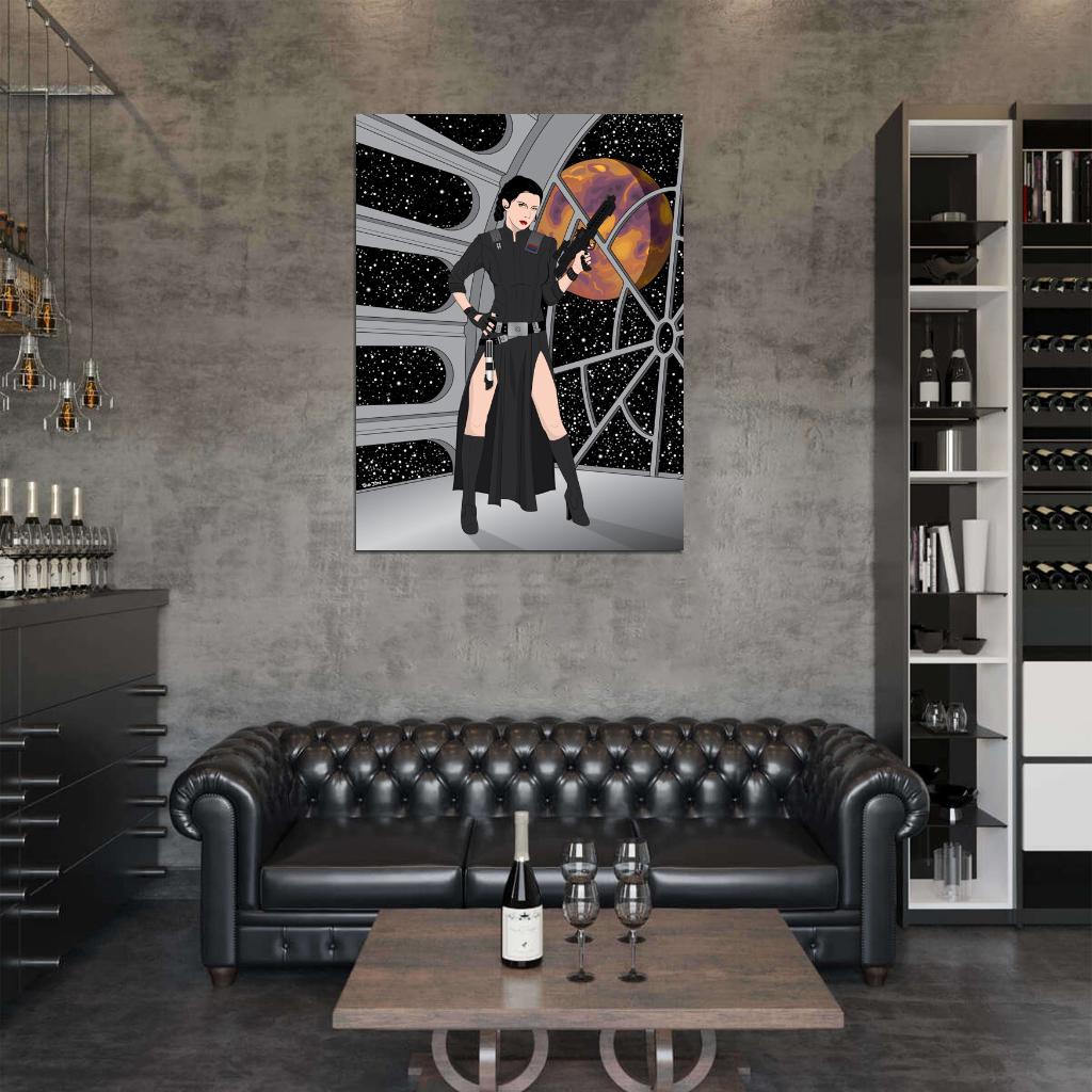 Princess Leia Organa Star Wars Dark SIde Art Artwork Wall Art Print Poster