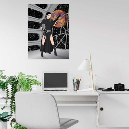 Princess Leia Organa Star Wars Dark SIde Art Artwork Wall Art Print Poster