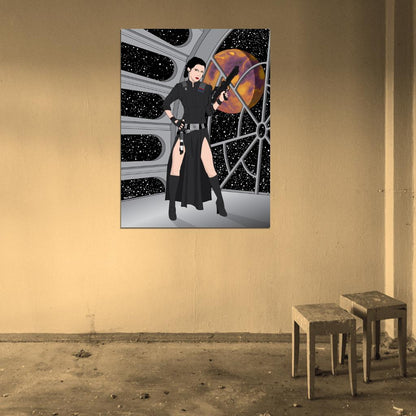 Princess Leia Organa Star Wars Dark SIde Art Artwork Wall Art Print Poster