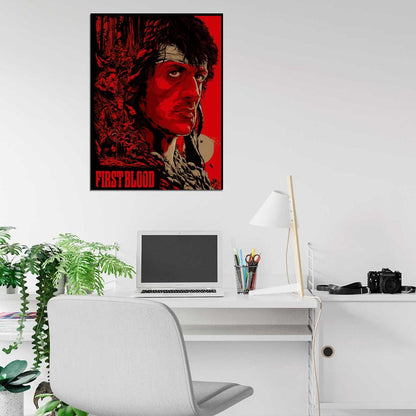 Rambo First Blood Sylvester Stallone Movie Art Artwork Wall Art Print Poster