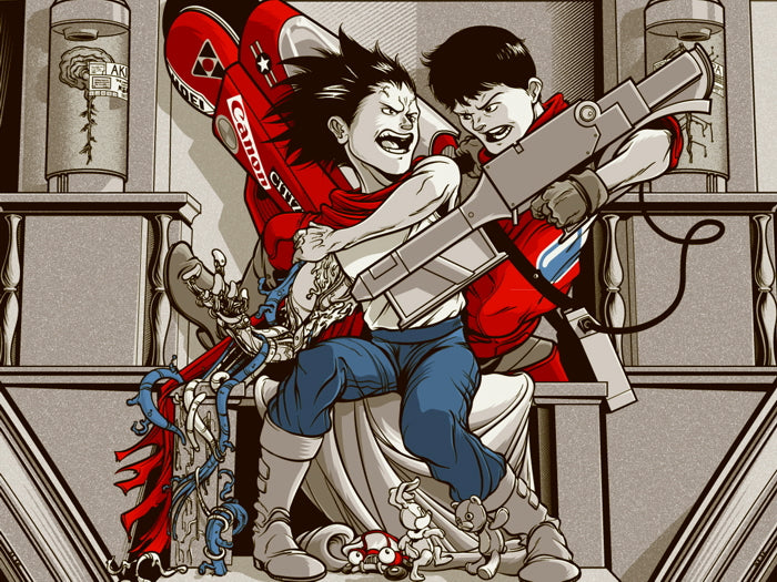 Akira Movie Kaneda vs Tetsuo Anime Manga Art Artwork Wall Art Print Poster