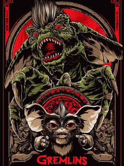 Gremlins Movie 1984 Gizmo Cool Art Artwork Wall Art Print Poster