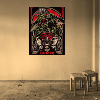 Gremlins Movie 1984 Gizmo Cool Art Artwork Wall Art Print Poster