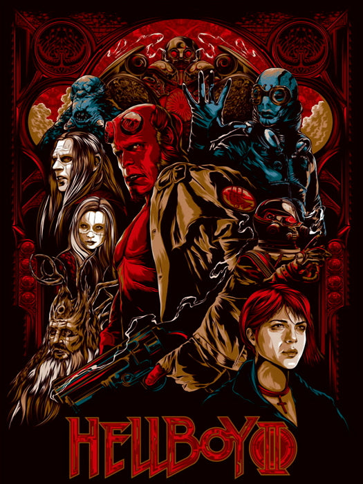 Hellboy Movie Characters Cool Art Artwork Wall Art Print Poster