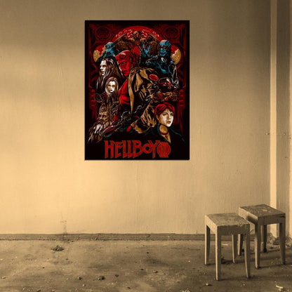 Hellboy Movie Characters Cool Art Artwork Wall Art Print Poster