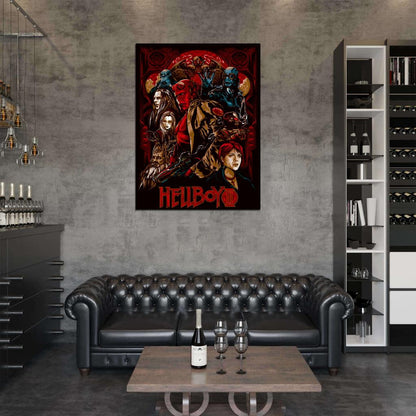 Hellboy Movie Characters Cool Art Artwork Wall Art Print Poster