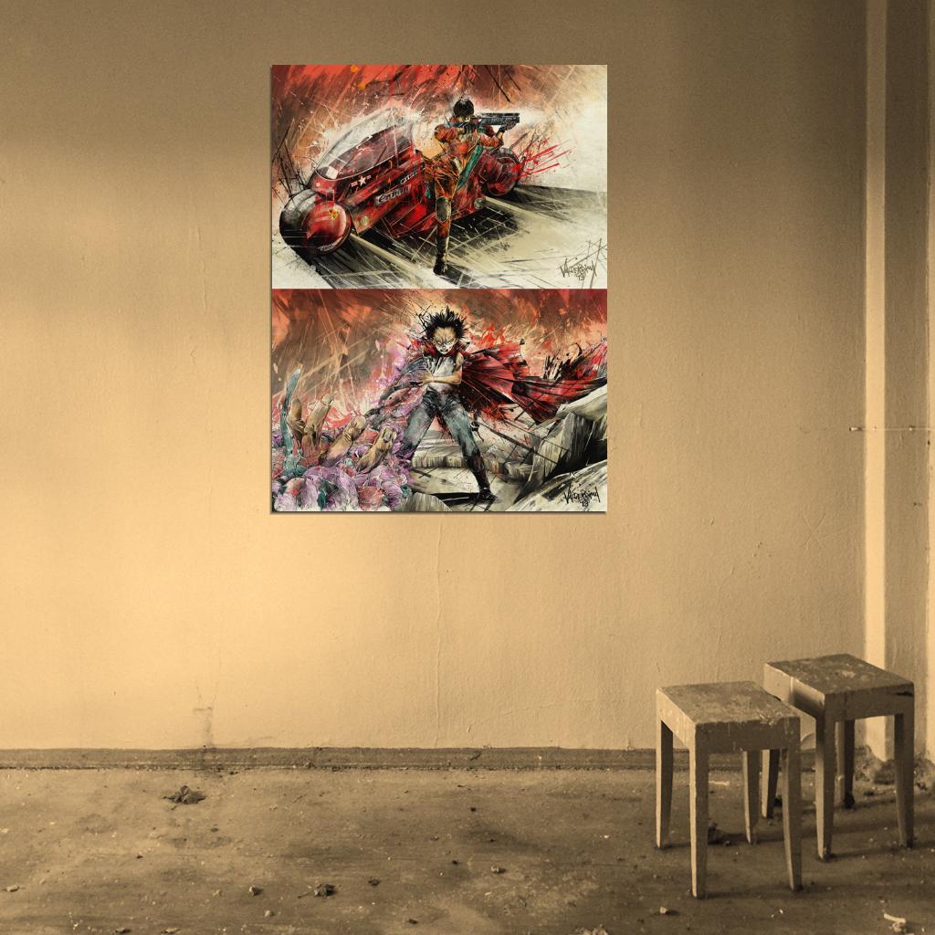 Akira Movie Kaneda Tetsuo Anime Manga Art Artwork Wall Art Print Poster