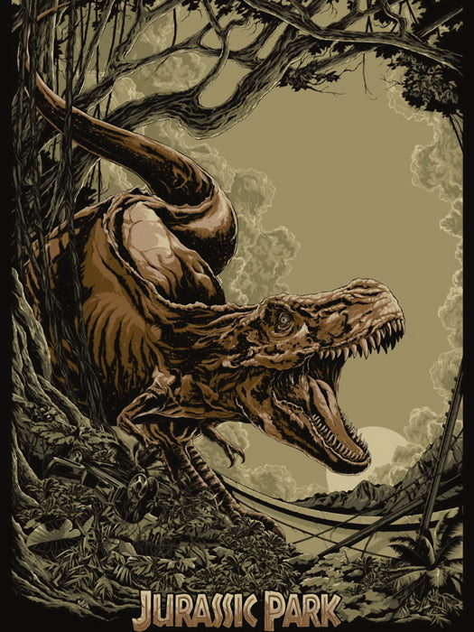 Jurassic Park Movie Tyrannosaurus Rex Art Artwork Wall Art Print Poster