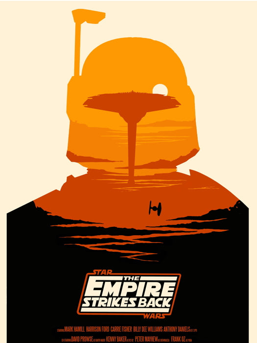 Star Wars Movie Empire Strikes Back Bespin Cloud City Boba Fett Art Artwork Wall Art Print Poster